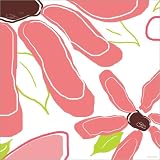 Art 4 Kids "Pink Blushing Blooms Panel I" Mounted Art Print, 18"x18"