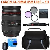 Canon EF 24-70mm f/2.8L USM Standard Zoom Lens + Lens Accessory Kit For Can ....