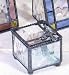 Clear Iridized Art Glass with Cross Keepsake Box