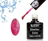 Bluesky Shellac DIAMOND GLITTER BARBIE HOT PINK BLZ 5 - UV Gel Soak off Nail Polish 10ml