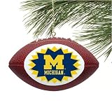 Michigan Wolverines Mini-Replica Football Ornament