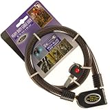 Costmad Heavy Duty 18mm Thick Hardened Steel 90cm Cable Bike Bicycle Motorbike Anti Theft Security Lock Gate Padlock With 2 Blue LED Light keys