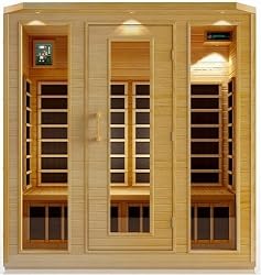 4 Person Sauna Hemlock Carbon Fiber Dry Heat FAR Infrared Portable Detox New
