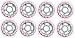 Barbed Wire 8 Inline Skate Wheels 80mm 80a, Clear/Gray