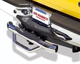 Go Rhino Dominator Receiver Mounted Hitch Step BarPolished Stainless Steel36 Wide - w/ Hitch Pin & Clip fits 2 Receiver Hitch