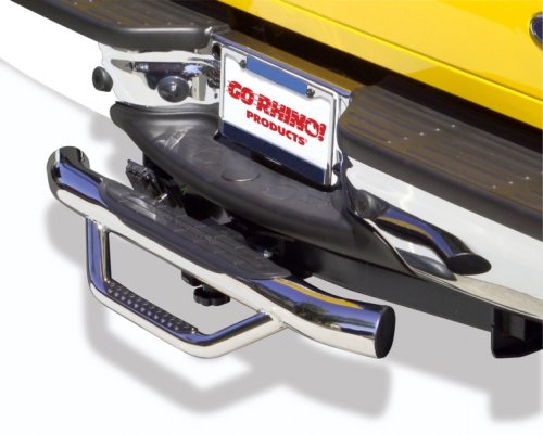 Go Rhino Dominator Receiver Mounted Hitch Step Bar Black Powder Coat 36 Wide - w/ Hitch Pin & Clip fits 2 Receiver Hitch