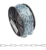 Campbell AW0330427 Low Carbon Steel Straight Link Coil Chain on Reel, Zinc Plated, #4 Trade, 0.12