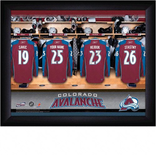 Buy Colorado Avalanche Personalized Locker Room Print by FansEdge