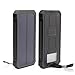 12000mAh Solar Charger, Portable Solar Powered Phone Charger Dual USB Solar External Battery Pack Power Bank for Cellphones With Solar LED Lights For Emergency or As A Camping Light (Black)