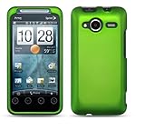 Green 2pcs Rubber Touch Snap-On Phone Protector Hard Cover Case for HTC EVO ....