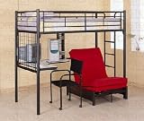 Coaster BunkBed/Desk/Chair Futon in Rack Black Coaster Bunk Beds