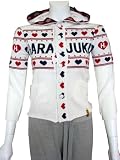 Harajuku Lovers Signature 3/4 Sleeves White Front Button Hoody
