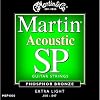 Martin MSP4000 SP Phosphor Bronze Acoustic Guitar Strings, Extra Light