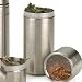 Culinary Accessories Storage Clear Top Can 5 1/2" x 2 1/2", Stainless Steel Containers, Labels & Kitchen Organization