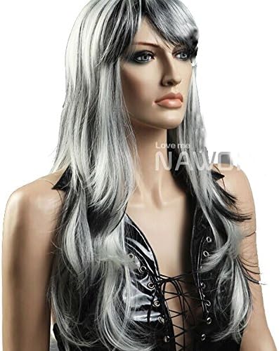 HSG Gray Wigs Long Hair Wigs for Women Wigs with Bangs Natural Wigs Wholesale Hair Weaves Synthetic Wigs