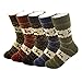 YSense Women's Thick Knit Warm Casual Wool Crew Winter Socks, 5 Piece