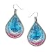 Morning Frost Woven Thread Teardrop Earrings with Beads