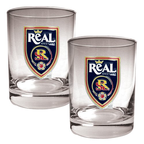 Real Salt Lake MLS 2pc Rocks Glass Set - Primary Team Logo