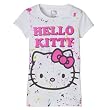 Girl's Hello Kitty Short-Sleeve Splat Paint Tee - White