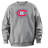 Montreal Canadiens Majestic Steel Heather Tek Patch Crewneck Sweatshirt