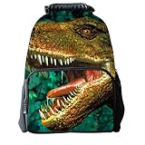 OrrinSports Felt Fabric School Backpack Bags 3D Animal Print Cute Hiking Daypacks Dinosaur-16