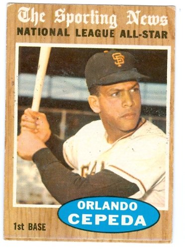 Orlando Cepeda baseball card 1962 Topps #390 (San Francisco Giants) 67