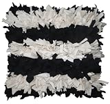 Jovi Home 18-Inch by 18-Inch Gigi Pillow, Black/White