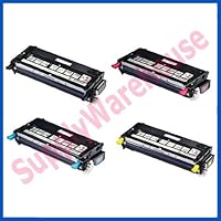 High Yield Dell Color Laser Printer 3130cn 3130 Toner Cartridge Set, Dell 3130K 3130C 3130Y 3130M Toner Cartridges Remanufactured
