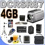 Sony DCR-SR87 Handycam 80GB HDD 1MP Camcorder w/25x Optical Zoom BigVALUEInc Accessory Saver 4GB FH100 Battery/Rapid Charger Filter Kit Bundle $489.95