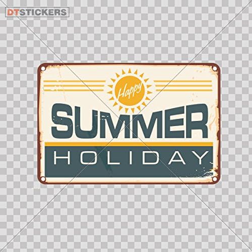 Decal Vintage Summer Holiday Sign Car window jet ski cool ocean brother summertime (6 X 4,00 Inches) Fully Waterproof Printed vinyl sticker