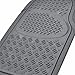HEAVY DUTY RUBBER VAN SUV FLOOR MATS 4-PCS IN 3-ROWS GRAY