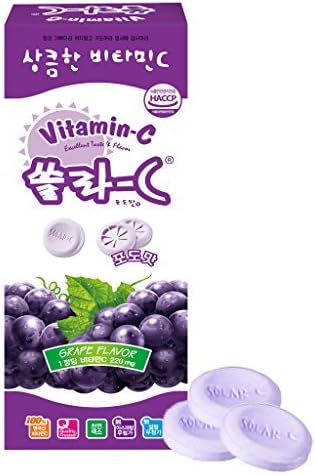 [KOREA EUNDAN] SOLAR-C Chewable Vitamin C Tablet 100 Count - 6 Fruit Flavors (Grape) by KOREA EUNDAN