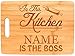 Custom Cooking Gift Enter Name Kitchen Boss Personalized Big Rectangle Bamboo Cutting Board Bamboo