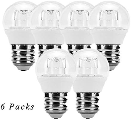 Shine-Co G45 LED Bulb Lights with SMD Pipe, 3W, Clear Cover, Warm White, Pack of 6 (Global)