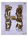 Capital Letter H, from L'Art Croquis D'Animaux, Published Paris, c.1920 Art Giclee Po...