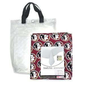 FSU Florida State University FSU Logo Table Cover Square 54x54 Tablecloth Cotton with WATERPROOF... by 