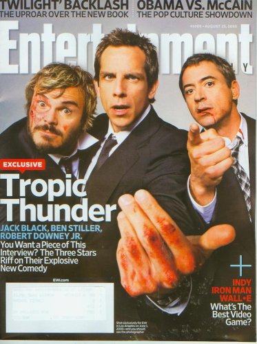 Entertainment Weekly August 15 2008 Jack Black, Ben Stiller, Robert Downey Jr.