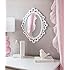 Oval Wall Mirror - Highly Decorative Wall Accessories - Use it for Bedroom and Bathroom Wall, or as a Princess Mirror for Girl's Princess Bedroom. Premium Sturdy Wood Frame Wall Mirror