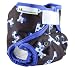 Best Bottom Diaper - Blue Giraffee - Hook and Loop One Size