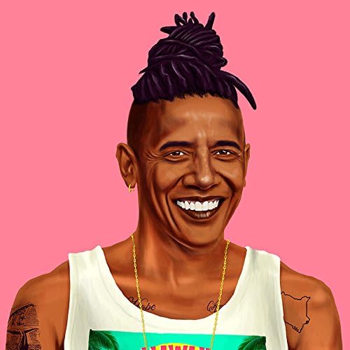 Barack Obama - Pop art Modern Contemporary Decorative Art Poster Print, Hipstory Project by Amit Shimoni Illustration