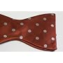 Marlon Garci 100% Silk Copper with White Polka Dots Self-tie Bow Tie