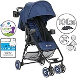 ZOE XL1 BEST Xtra Lightweight Stroller (Grey Wheels, London Navy)