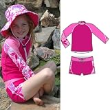 Shoreline UPF 50+, UV Protective 2 Piece Swimsuit - Longsleeve Sunshirt and Matching Shorts