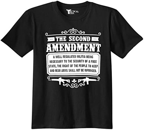 Tactical Tees - Right To Bear Guns - Black Printed Tee Shirt