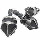 皿穴19mm3pc12ミリメートル16ミリメートルボアセット沈没90度に木に穴プラスチッククイックチェンジは5フルートビット1/4面取り六角シャンク