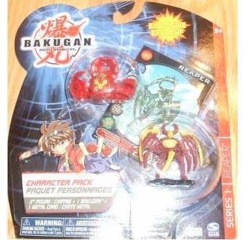 Bakugan Battle Brawlers Character Pack Series 1 Reaper Bakugan + Metal card +2 Figure