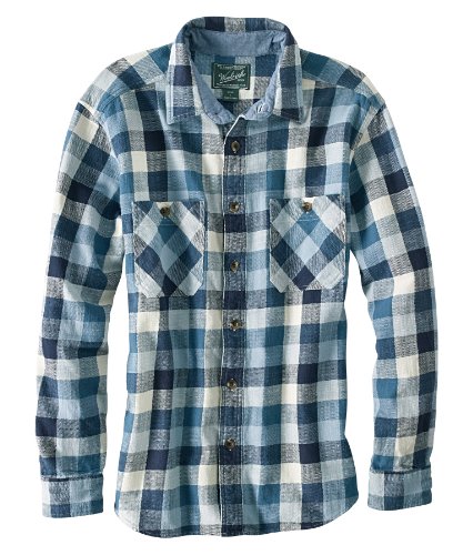Woolrich Men's Homespun Flannel, COPEN BLUE BUFFALO (Blue), Size M Woolrich Men's Homespun Flannel, COPEN BLUE BUFFALO (Blue), Size M