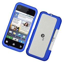 Motorola BACKFLIP MB300 Rubberized Protector Hard Case Blue