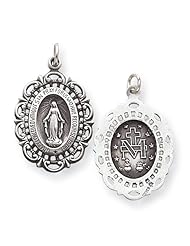 Sterling Silver Antiqued Miraculous Medal