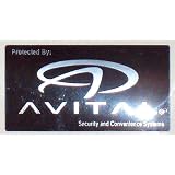 (2) AVITAL Warning Stickers. Car Alarm Security System Decals by Avital